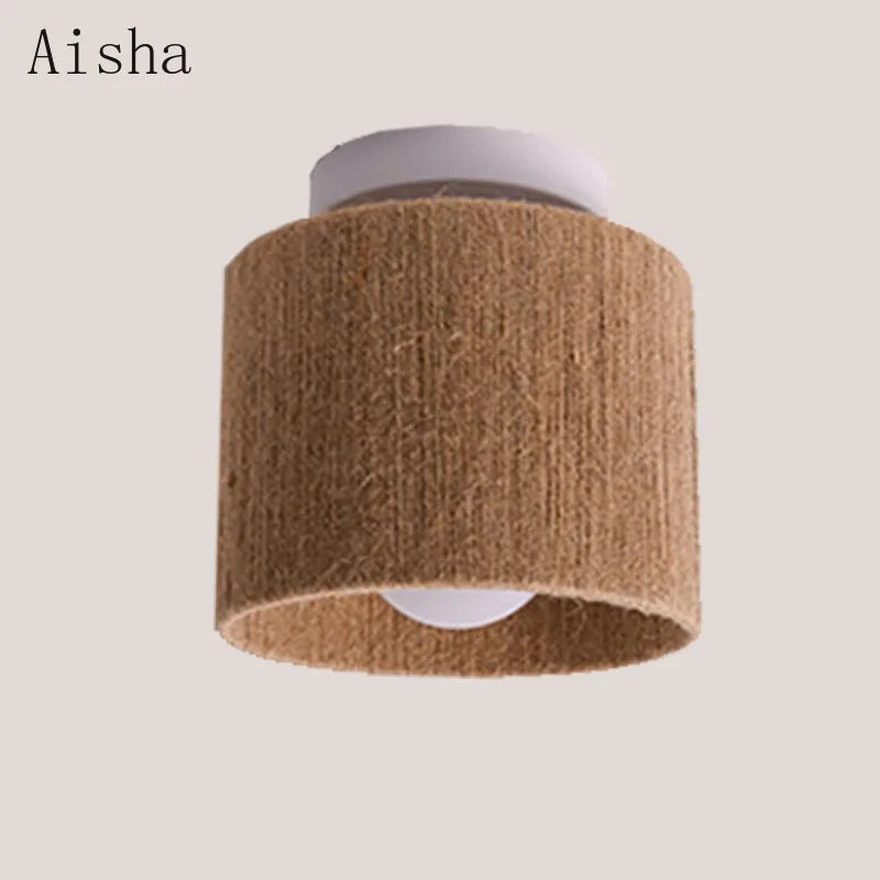plafonnier en corde de chanvre style japonais rétro pour intérieur accueillant - vue 5 sur 8