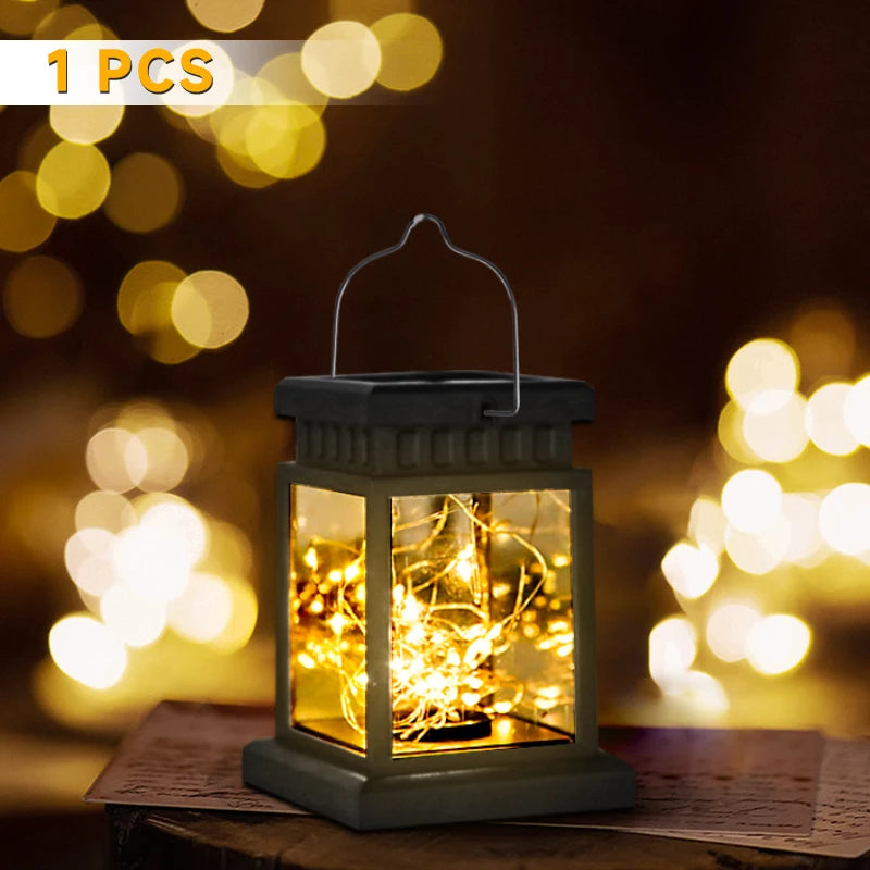 lanterne solaire portable étanche pour jardin camping et festivals - vue 9 sur 9