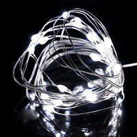 lot de 10 lampes à vin en liège à led pour fêtes d'anniversaire