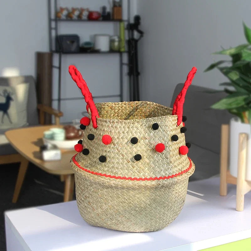 panier en osier tressé pour rangement et décoration polyvalente - vue 5 sur 18