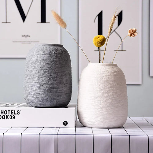 vase en céramique décoratif pour fleurs sèches intérieur maison - vue 4 sur 10