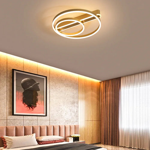 plafonnier led simple acrylique circulaire style nordique - vue 5 sur 10