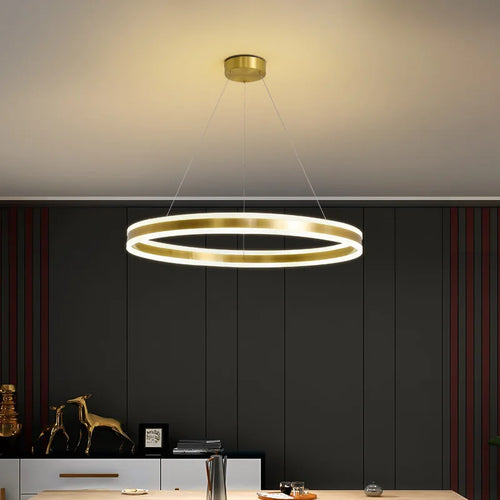 lustre circulaire à led design avec intensité variable pour intérieur - vue 2 sur 10