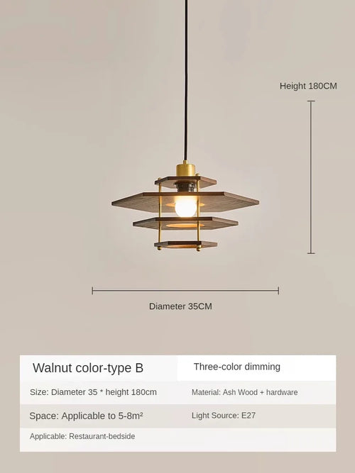 lustre en bois massif de style médiéval pour restaurant rétro - vue 10 sur 10