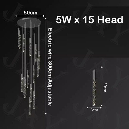 lustre en cristal de luxe à led pour un éclairage élégant - vue 10 sur 17