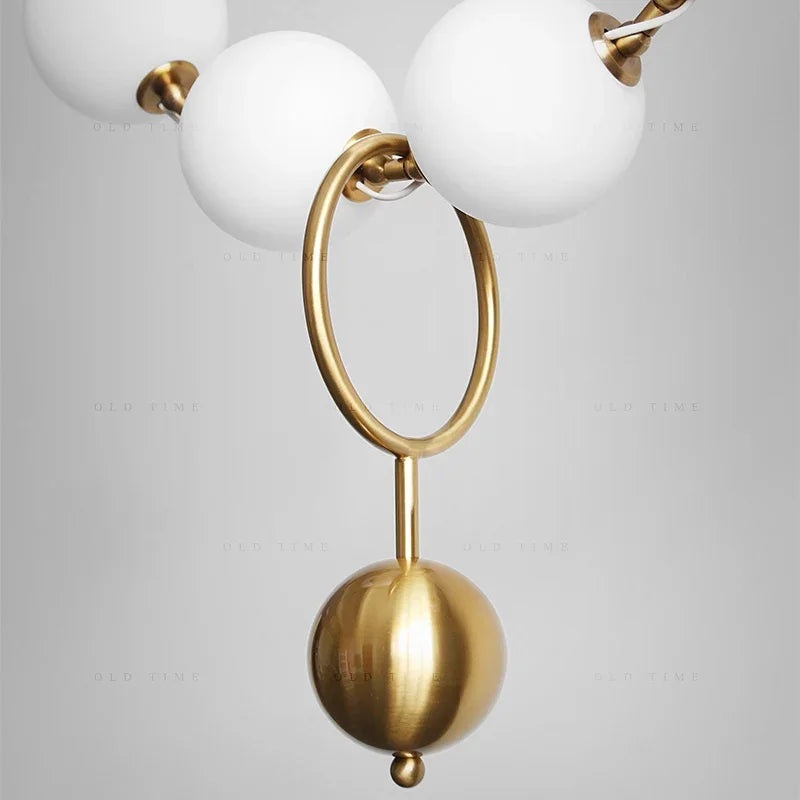 suspension moderne en verre design avec lumière led - vue 4 sur 11
