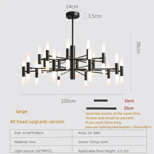 suspension moderne en acrylique pour décoration intérieure élégante - vue 17 sur 18