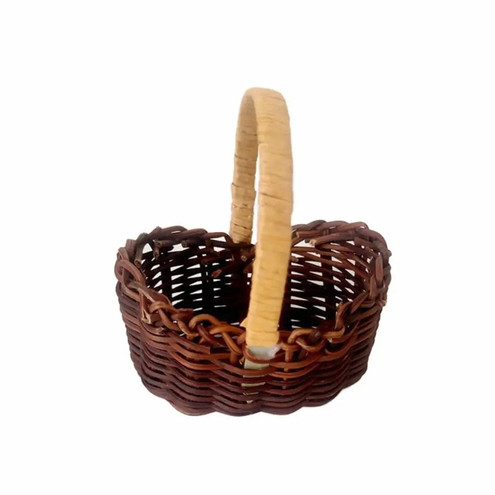 mini paniers tressés pour fleurs avec poignée décorations de fête et mariage - vue 11 sur 13