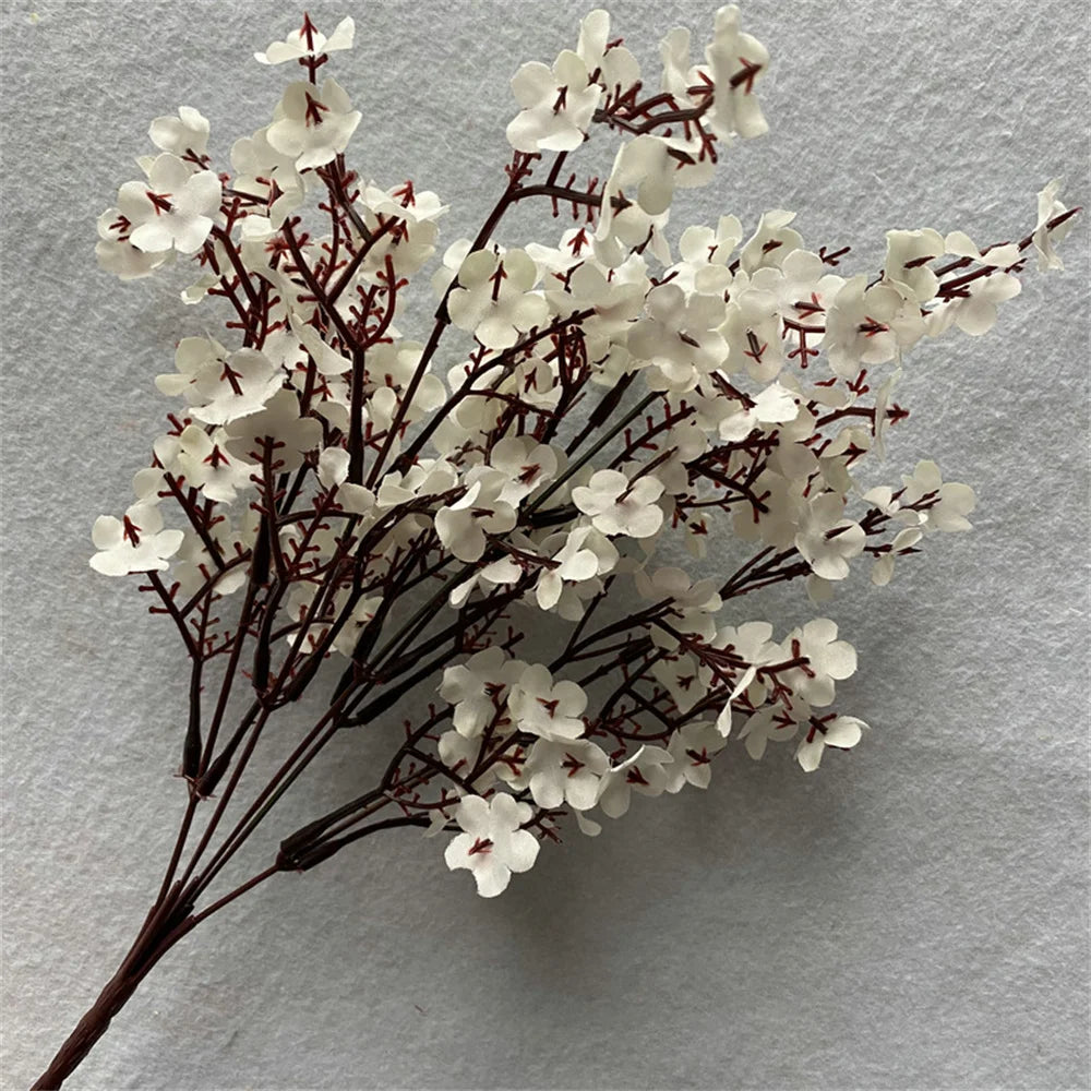 fleurs artificielles cerisier gypsophile décoration mariage vase DIY - vue 6 sur 14