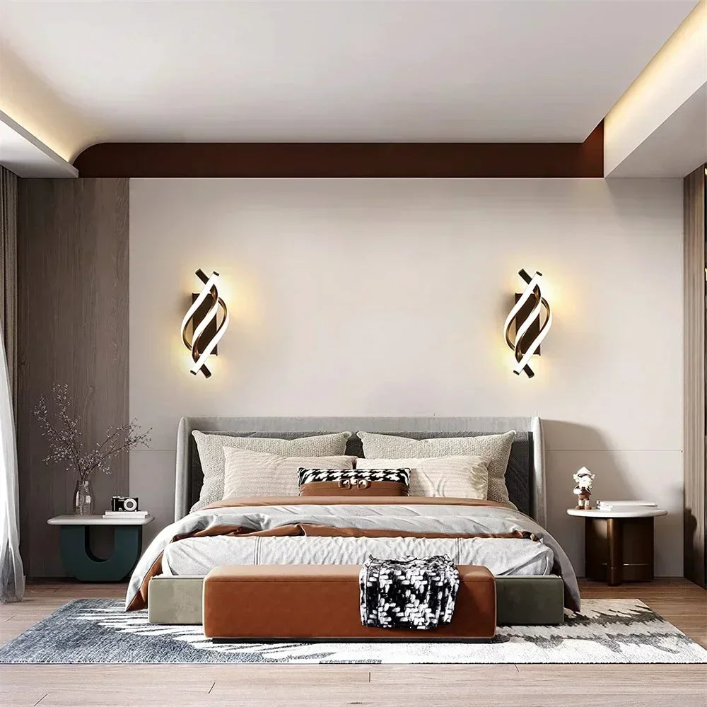 Applique murale spirale incurvée LED décorative - vue 3 sur 20