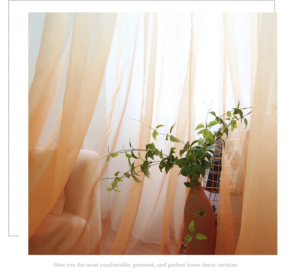 Voilage tulle dégradé moderne léger pour salon chambre - vue 9 sur 10