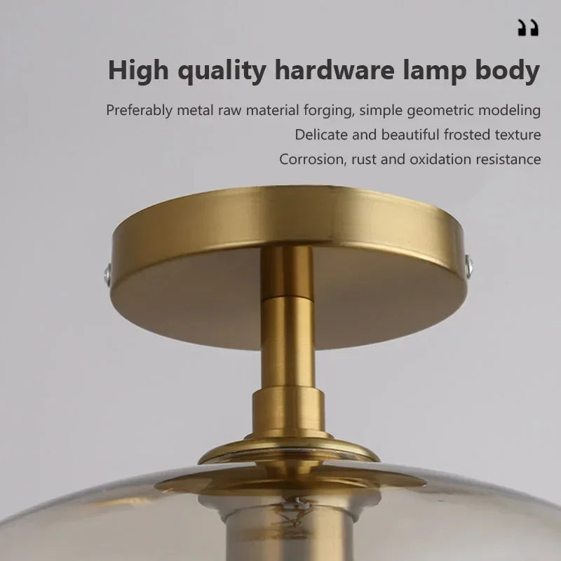 Plafonnier LED en verre au design minimaliste moderne - vue 6 sur 11