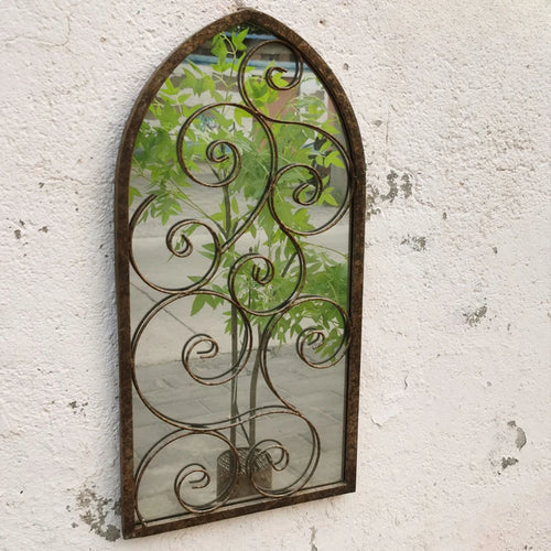 miroirs rétro nordiques en bois pour décoration artisanale murale - vue 2 sur 9