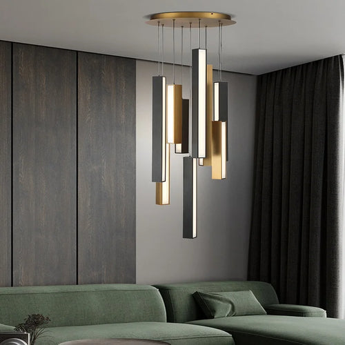 lustre nordique led en acier inoxydable pour restaurant - vue 6 sur 10