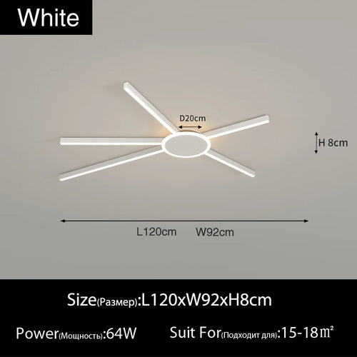 plafonnier LED décoratif géométrique pour intérieur moderne - vue 9 sur 12
