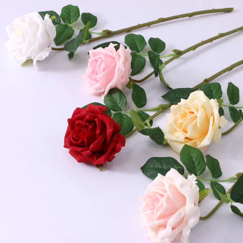 bouquet de mariée en roses artificielles haut de gamme pour mariage et cadeaux - vue 4 sur 10