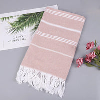 serviette de plage turque coton franges sechage rapide