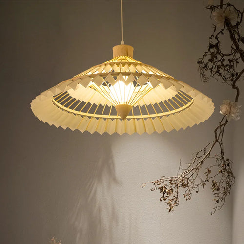lustre en bambou tissé style chinois créatif pour éclairage décoratif - vue 2 sur 12