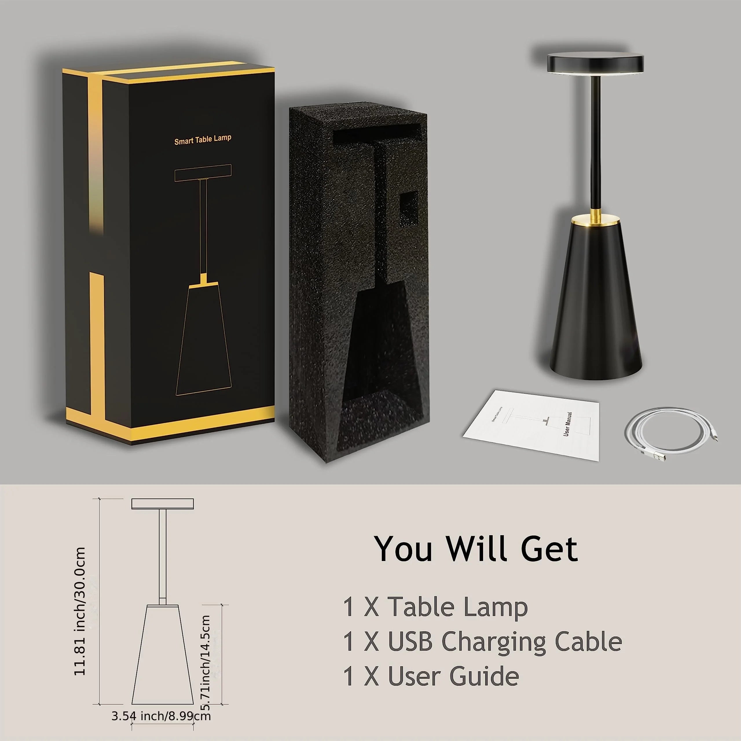 Lampe de Table tactile sans fil - vue 4 sur 8
