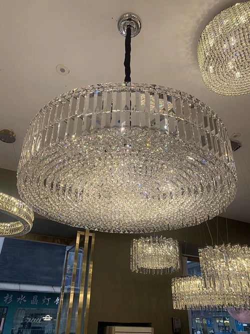 lustre led en cristal k9 rétro moderne de luxe - vue 3 sur 5