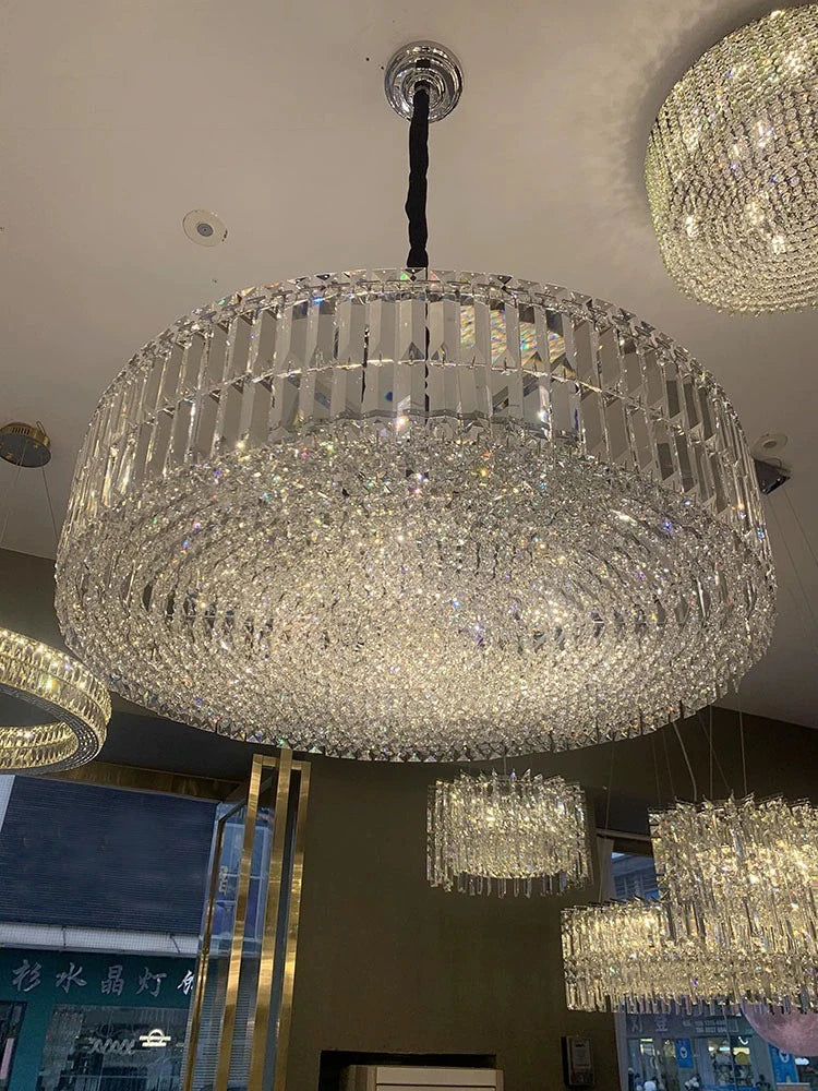lustre led en cristal k9 rétro moderne de luxe - vue 3 sur 5