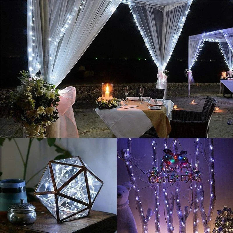 guirlande lumineuse led usb batterie étanche pour fêtes et décorations - vue 6 sur 10
