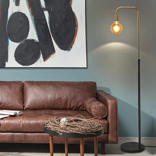 lampadaire rétro en laiton led design créatif minimaliste - vue 3 sur 7