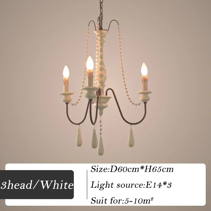 lustre en bois rétro pour décoration intérieure élégante - vue 13 sur 16