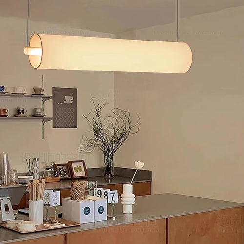 Lustre design led moderne en forme de cylindre - vue 5 sur 10