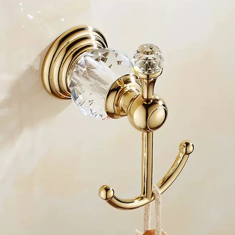 crochet en cristal et acier inoxydable pour salle de bain - vue 4 sur 6