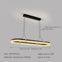 suspension moderne en led pour décoration intérieure élégante
