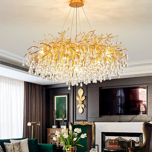 lustre en cristal led de luxe moderne simple intérieur - vue 3 sur 18