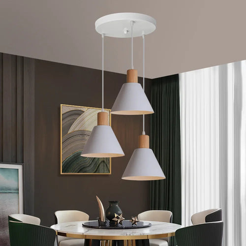 suspension moderne minimaliste à trois têtes pour éclairage intérieur - vue 10 sur 10