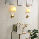 applique murale moderne nordique avec abat-jour en lin