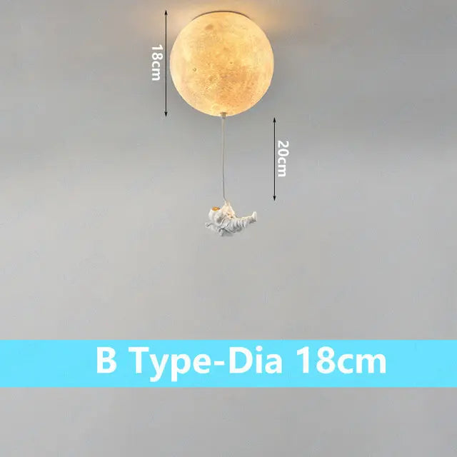 plafonnier lunaire décoratif avec astronaute idéal pour chambre