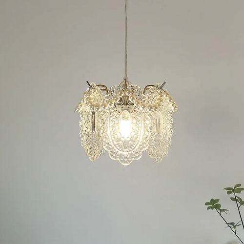 lustre léger en verre cristal pour éclairage moderne - vue 3 sur 30