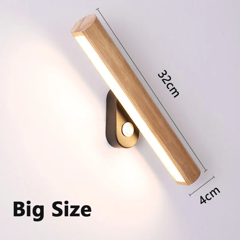 Applique murale LED Rotatives en bois arrondi - vue 7 sur 8
