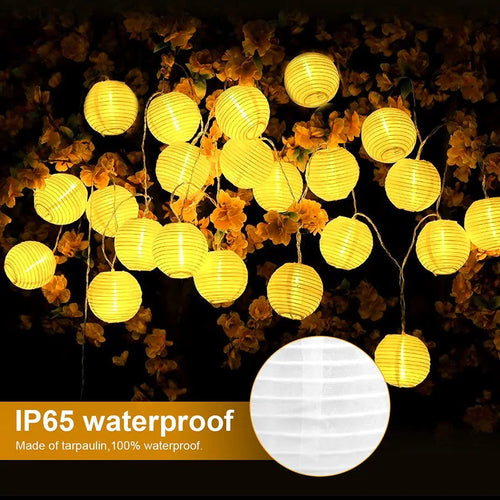 guirlande lumineuse solaire led pour décorations d'extérieur festive - vue 3 sur 7
