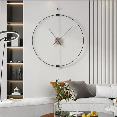 horloge murale silencieuse design en bois pour décoration moderne - vue 5 sur 8
