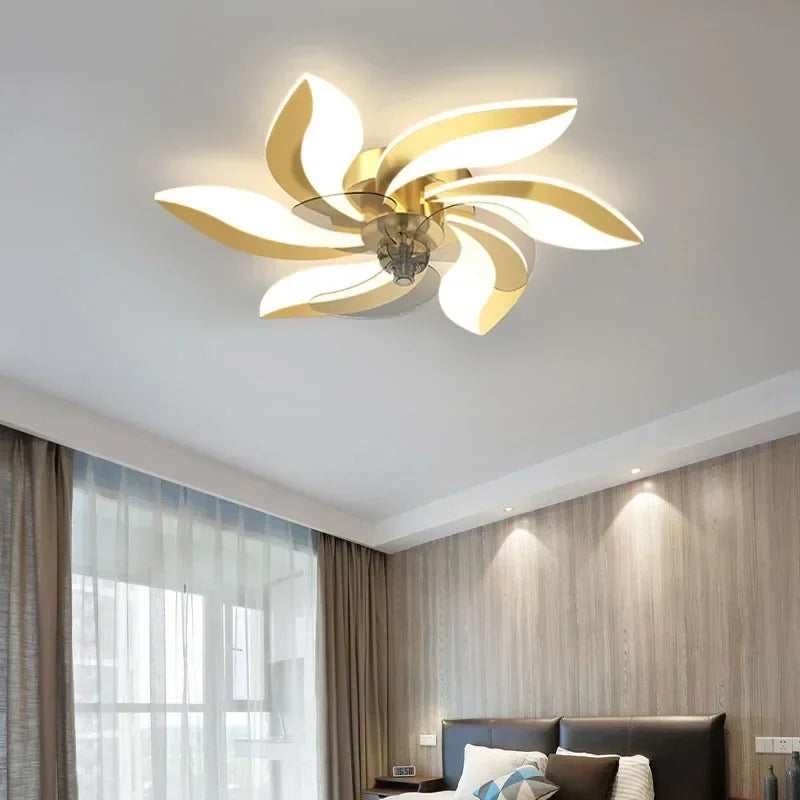 plafonnier ventilateur avec lumière et télécommande pour intérieur - vue 1 sur 8