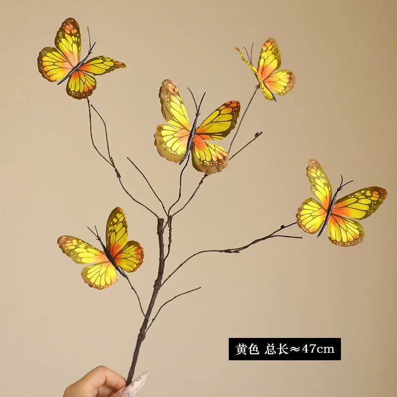 branche de fleur de papillon artificielle pour décoration créative et mariage - vue 8 sur 10