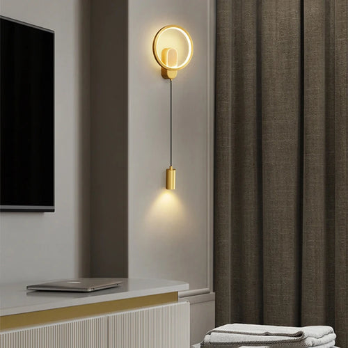 applique murale moderne en laiton avec 3 luminaires interchangeables - vue 4 sur 7