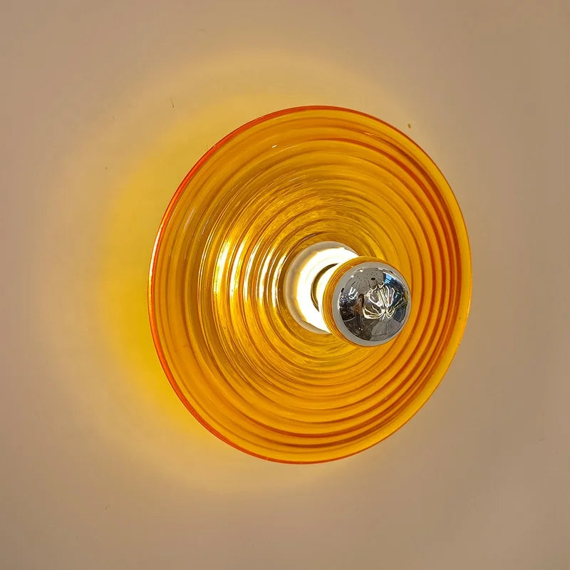 applique murale led en verre ondulé nordique pour décoration d'ambiance - vue 3 sur 8
