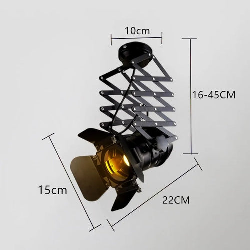 plafonnier led moderne style industriel rétro pour bar et café - vue 11 sur 13