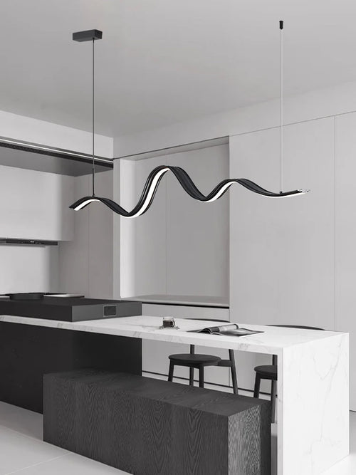 lustre moderne linéaire pour décoration de table élégante - vue 5 sur 14