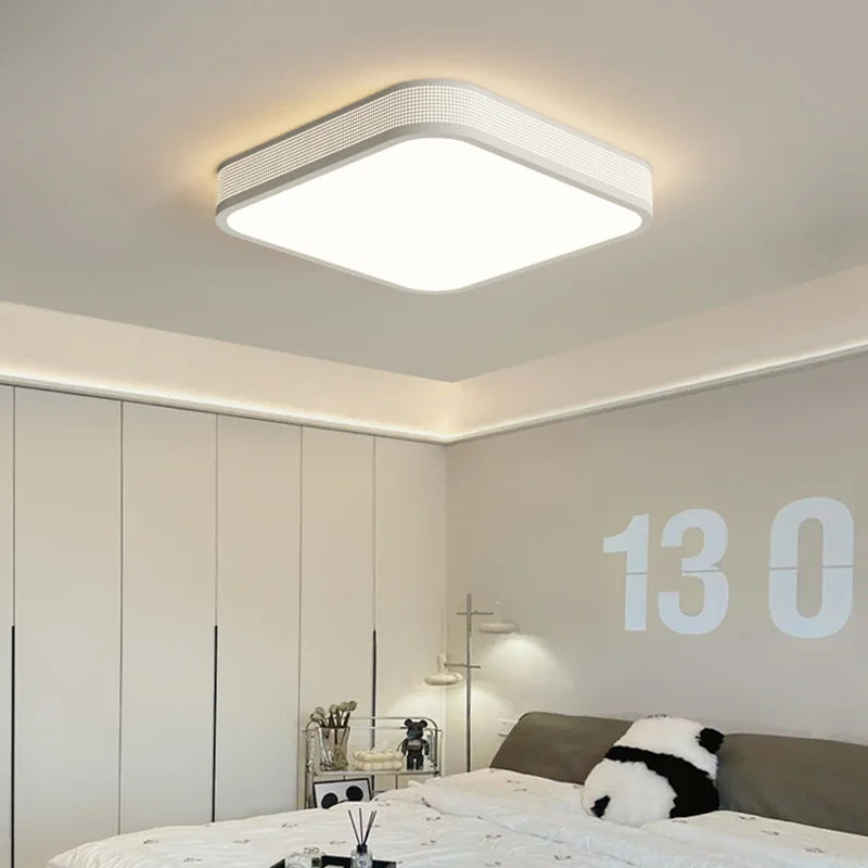 qiyimei plafonnier led style cercle carré décoratif - vue 3 sur 22