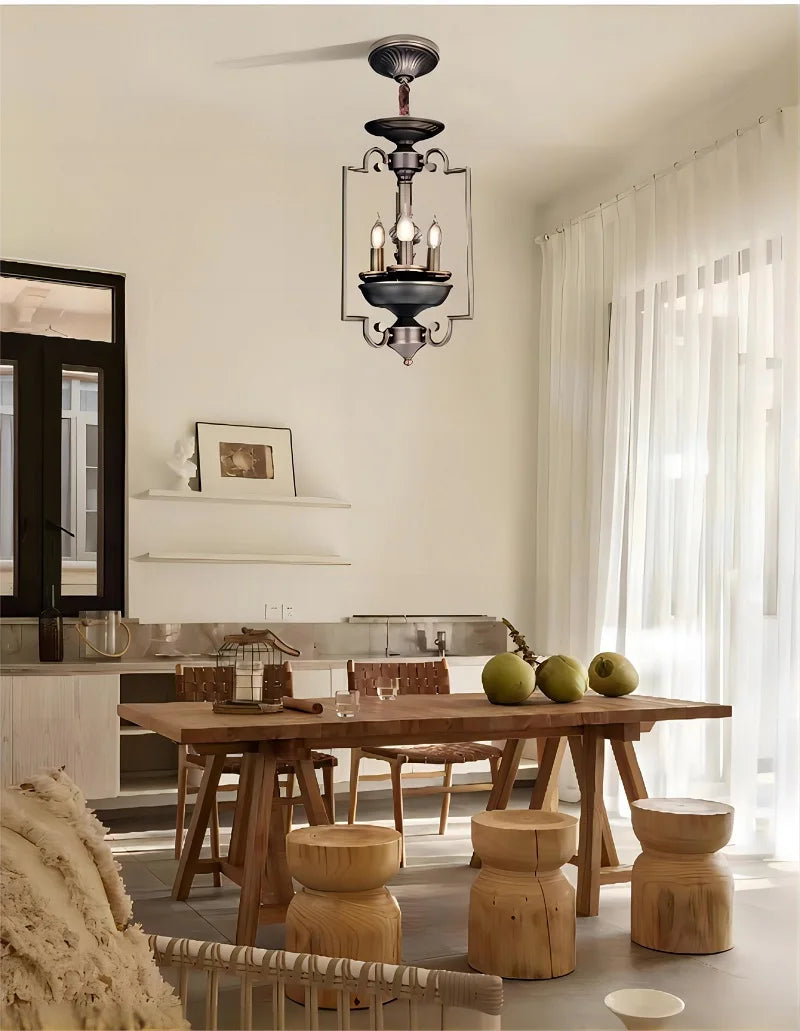 plafonnier led multi-têtes style industriel rétro américain décoratif - vue 4 sur 9