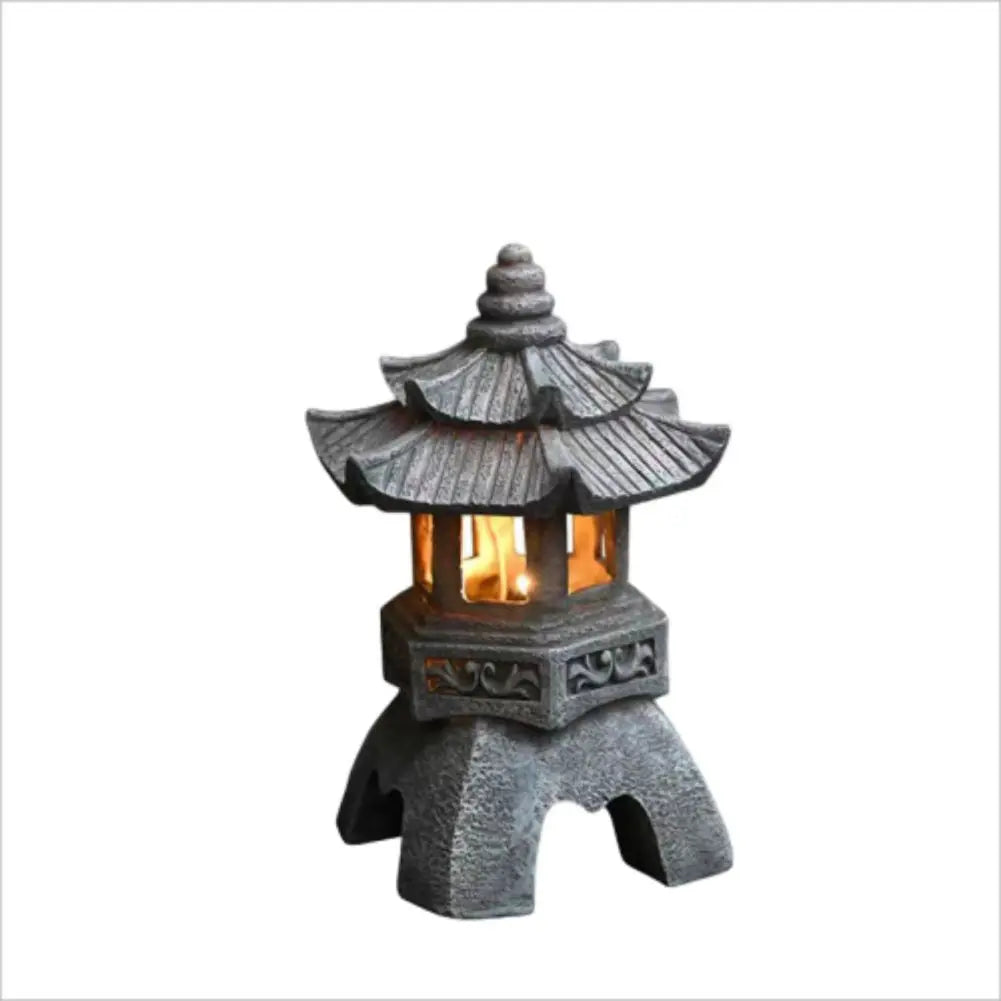 lanterne solaire pagoda étanche pour jardin et terrasse zen - vue 8 sur 8