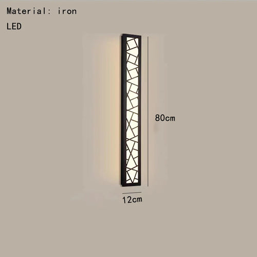applique murale led style chinois lumière chaude 3000k acrylique métal - vue 9 sur 11