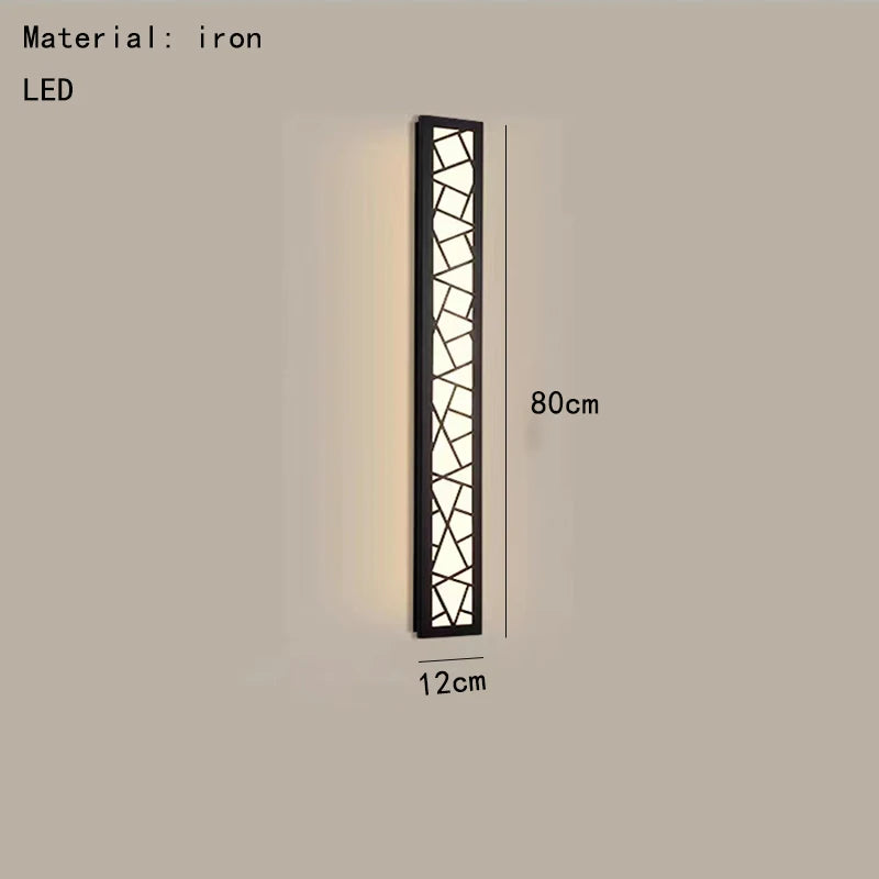 applique murale led style chinois lumière chaude 3000k acrylique métal - vue 8 sur 11